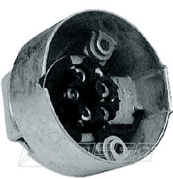 EAN4317 - BASE ENCHUFE 12V - PLASTICA ALUMINIO -7P